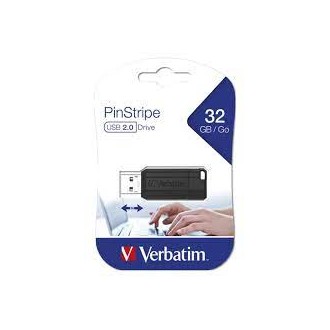 VERBATIM PENDRIVE STORENGO PINSTRIPE 32GB HI-SPEED RETRACTIL USB 2.0 BLACK