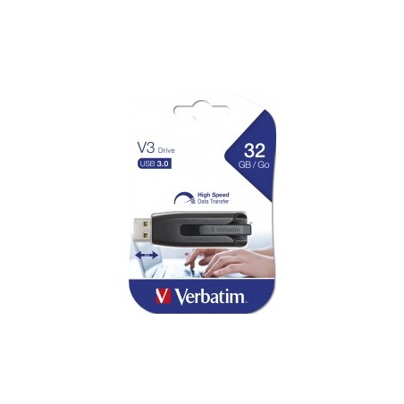 VERBATIM PENDRIVE V3 32GB RETRACTIL USB 3.2 BLACK