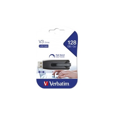 VERBATIM PENDRIVE V3 128GB RETRACTIL USB 3.2 BLACK
