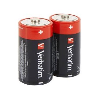 VERBATIM ALKALINE BATTERIES C LR14 2 PCS PACK 49922