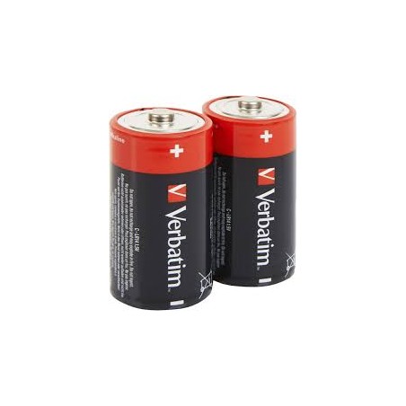 VERBATIM ALKALINE BATTERIES C LR14 2 PCS PACK 49922