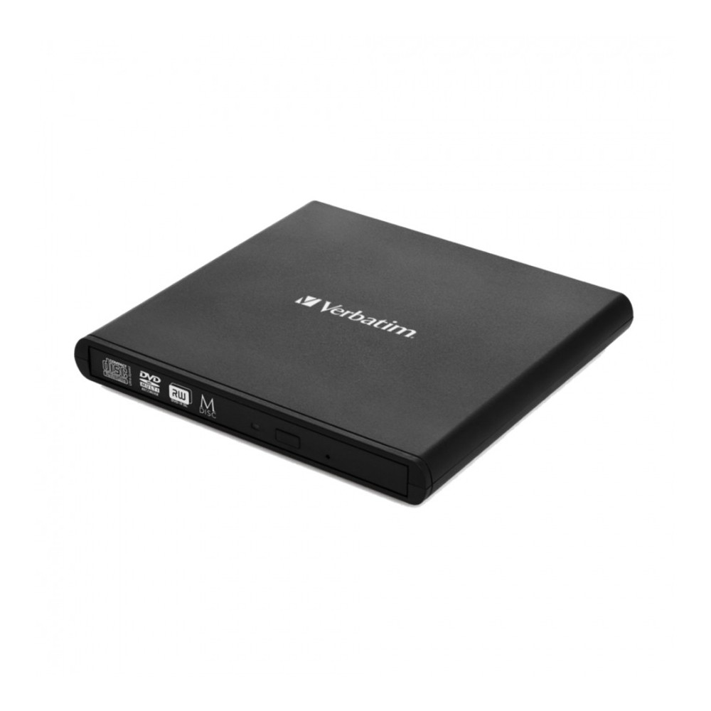 VERBATIM EXTERNAL MDISC COMPATIBLE CD/DVD PLAYER AND RECORDER POWERED BY USB 2.0 PORT 53504