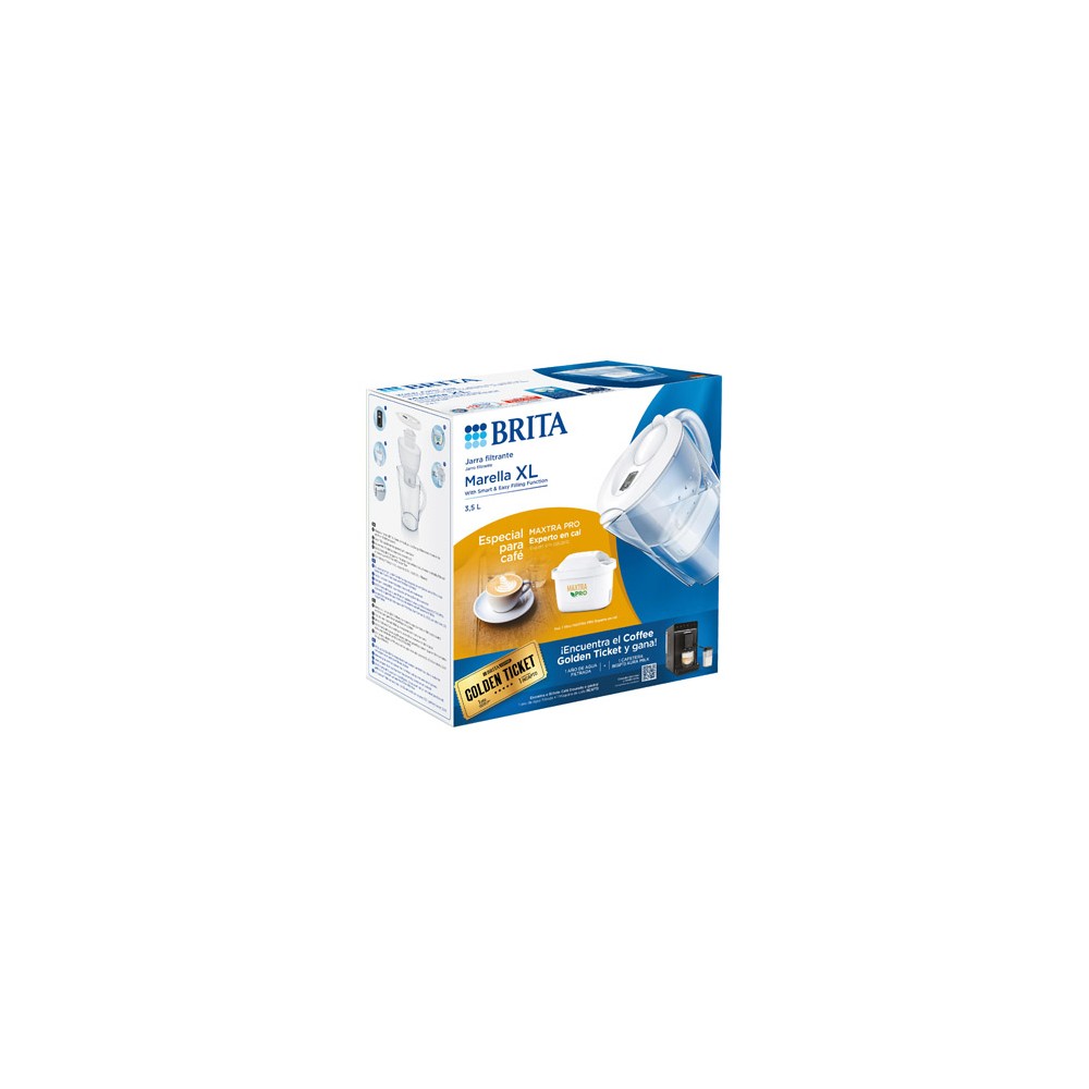 BRITA JUG MARELLA XL 3.5L WHITE + FILTER MAXTRA PRO