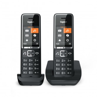 GIGASET WIRELESS PHONE COMFORT 550 DUO BLACK CHROME (L36852-H3001-D204)