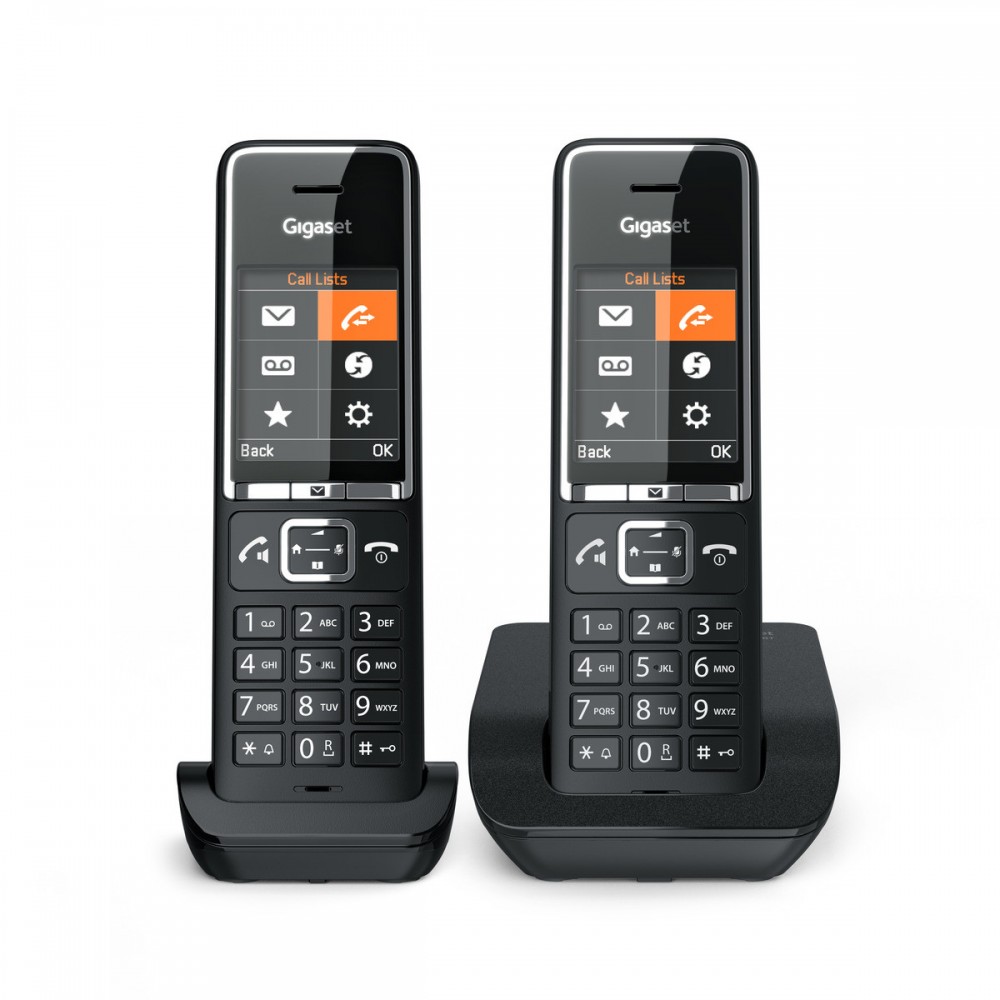GIGASET WIRELESS PHONE COMFORT 550 DUO BLACK CHROME (L36852-H3001-D204)