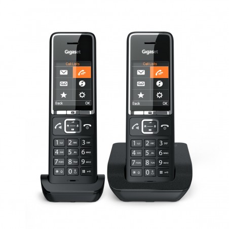 GIGASET WIRELESS PHONE COMFORT 550 DUO BLACK CHROME (L36852-H3001-D204)