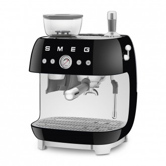 SMEG ESPRESSO MACHINE 50STYLE WITH INTEGRATED GRINDER BLACK EGF03BLEU'
