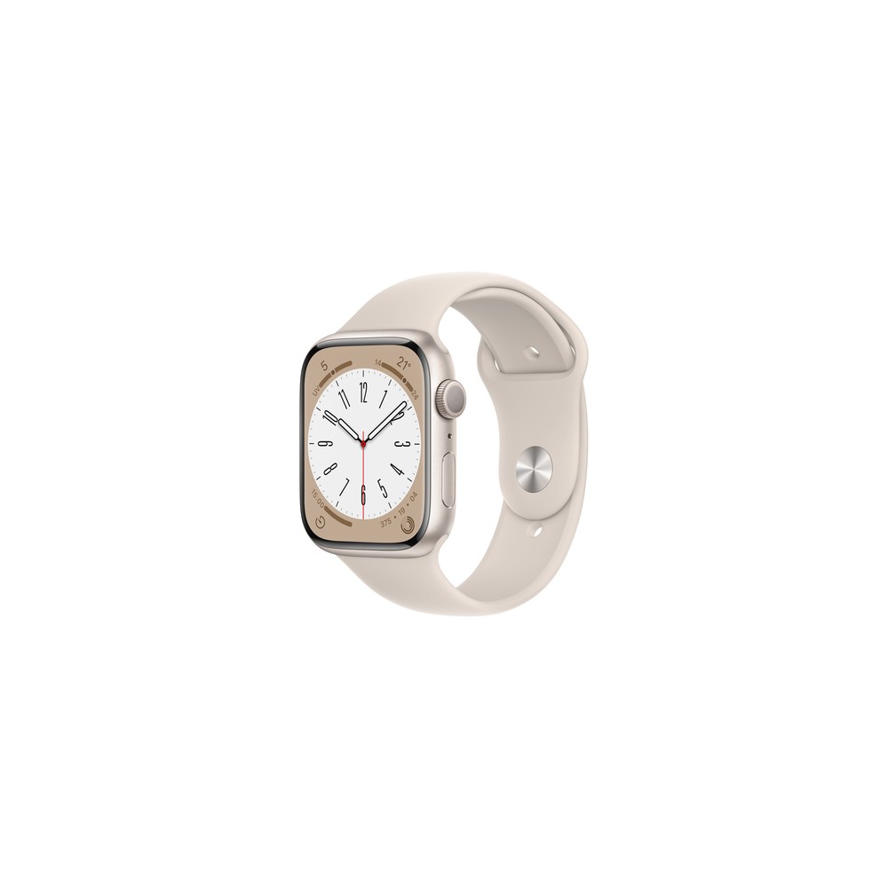 Apple Watch Series 8 OLED 45 mm Digitale 396 x 484 Pixel Touch screen Beige Wi-Fi GPS (satellitare) - (Apple Watch Series 8 OLED
