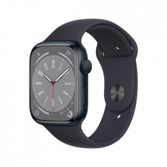 Apple Watch Series 8 GPS 41mm Cassa in Alluminio color Mezzanotte con Cinturino Sport Band Mezzanotte - Regular - (Apple Watch S