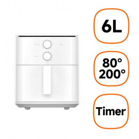 Xiaomi Air Fryer Essential 6lt - (Xiaomi MAF13 Singolo 6 L Indipendente 1550 W Friggitrice ad aria calda Bianco)