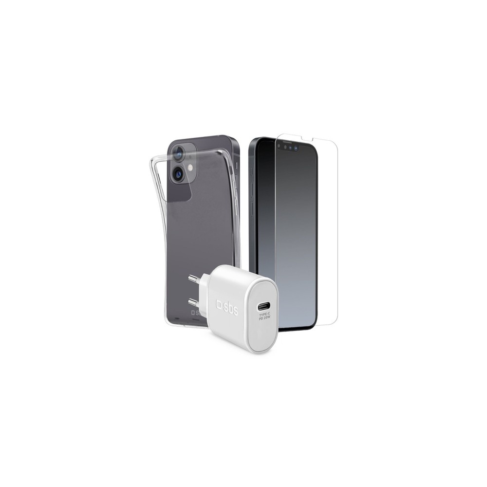 SBS KIT31IP1361 mobile phone starter kit Trasparente, Bianco - (SBS KIT31IP1361 mobile phone starter kit Trasparente, Bianco)