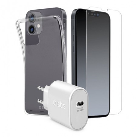 SBS KIT31IP1361 mobile phone starter kit Trasparente, Bianco - (SBS KIT31IP1361 mobile phone starter kit Trasparente, Bianco)