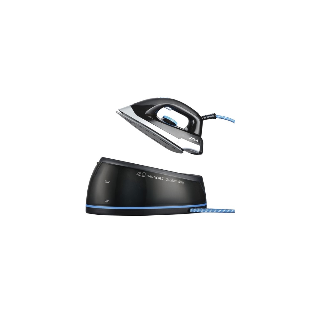JOCCA 2129 ferro da stiro a caldaia 2400 W 2 L Piastra in Ceramica Nero, Blu, Argento - (JOCCA 2129 ferro da stiro 2400 W Nero)