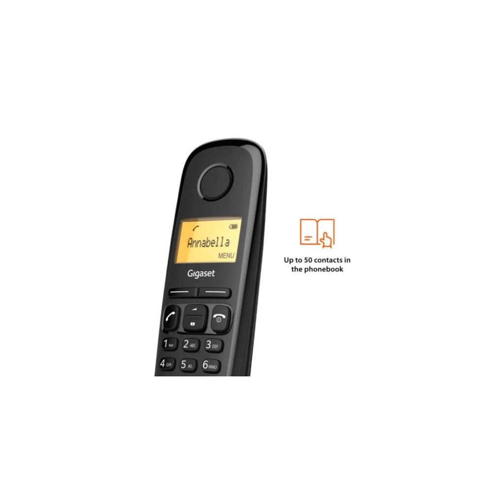 GIGASET WIRELESS PHONE A180 BLACK (S30852-H2807-D201)
