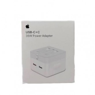 Apple 35W Dual USB-C Port Power Adapter - White