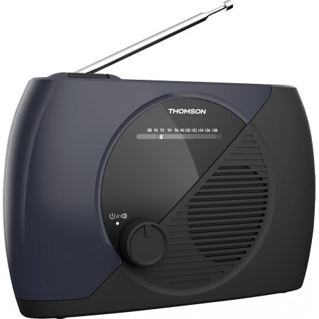 THOMSON ANALOGUE FM RADIO MAINS OR BATTERY POWERED BLACK RT350
