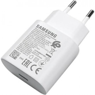 SAMSUNG TRAVEL ADAPTER WITH OUT CABLE USB C 25W/ WHITE EP-TA800NWEGEU